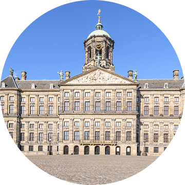 Verlaten Dam plein met het Koninklijk Paleis van Amsterdam in Amsterdam van Sjoerd van der Wal Fotografie