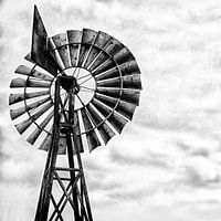 windmolen in zwart wit
