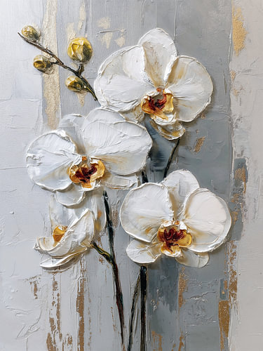 Elegante witte orchideeën in bloei