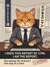 Geschäftsführer, CEO, Büro, Humor, Unternehmenschef, grafische Illustration von The Deeper Way