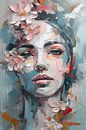 Beautiful pastel woman with flowers by But First Framing thumbnail