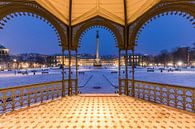 Paleisplein met het nieuwe paleis in Stuttgart in de winter van Werner Dieterich thumbnail