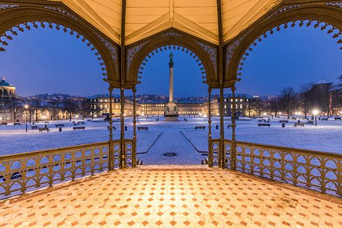 Schloßplatz in Stuttgart by Werner Dieterich