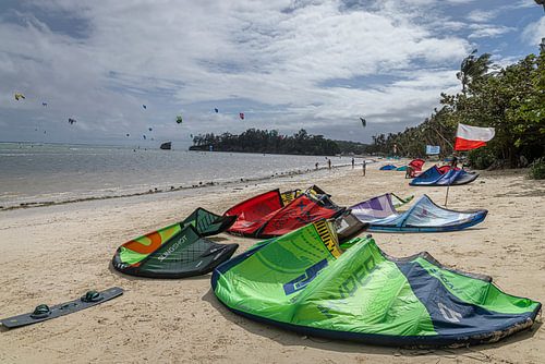 Kite surfing @ Boracay eiland, Filipijnen