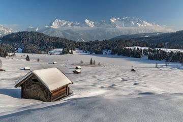 Winter in Opper-Beieren, Beieren, Duitsland van Achim Thomae Photography