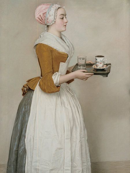 Jean-Étienne Liotard-Das Schokoladenmädchen von finemasterpiece