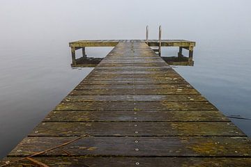 scaffolding in the mist by Paul Veen