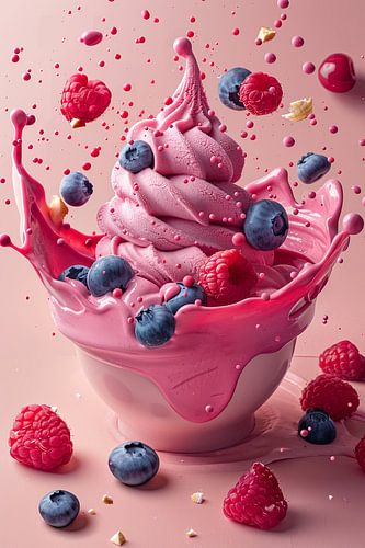 delicious ice cream creations in bright colours