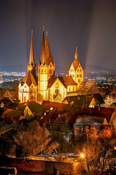 Abendstimmung mit Kirche von Bernd Müller