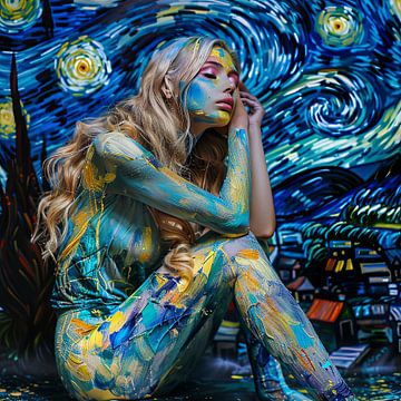 Bodypaint van Gogh von Egon Zitter