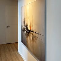 Klantfoto: Abstract Schilderij Zwart wit van De Mooiste Kunst, als ArtFrame