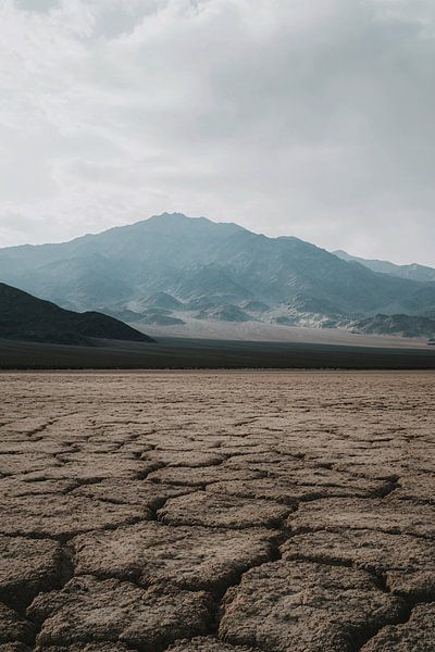 Desert landscape with mountains and sky by Art & Soul Creations