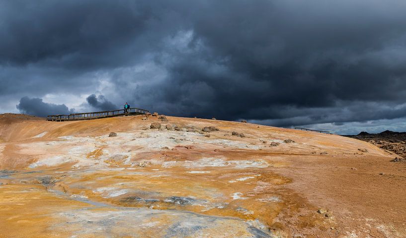 Krafla Geothermal Landschaft in Island von Daan Kloeg