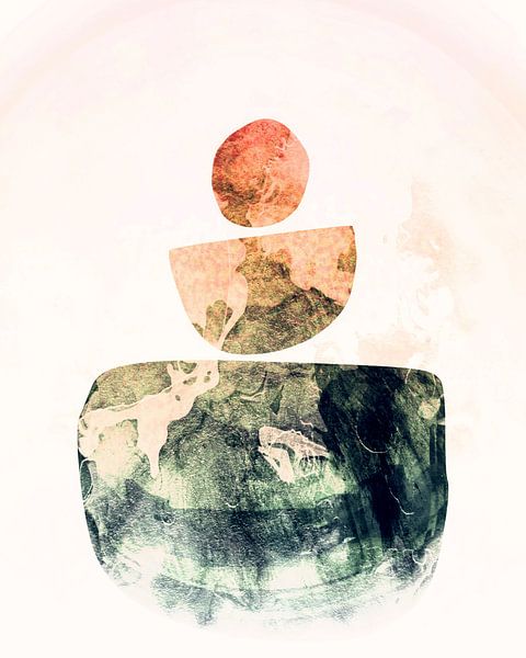 Evenwicht in Retro Textuur van FRESH Fine Art