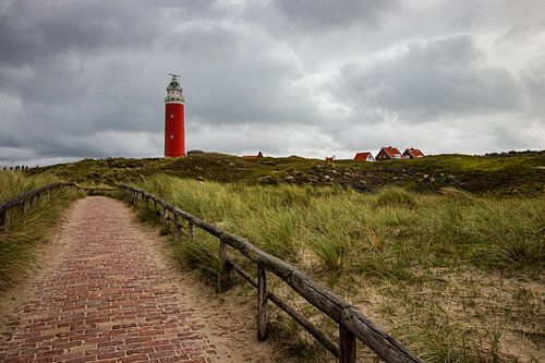 Lighthouse (Eierland) on Texel in autumn