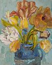 Blauwe bloemen van Tanja Koelemij thumbnail