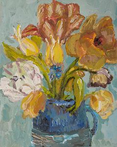 Blauwe bloemen van Tanja Koelemij