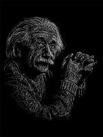Krabbelportret van Albert Einstein