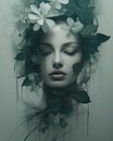 Botanisch portret in groen van Carla Van Iersel thumbnail