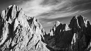 Die Dolomiten in Schwarz-Weiß