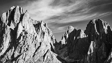 Les Dolomites en noir et blanc