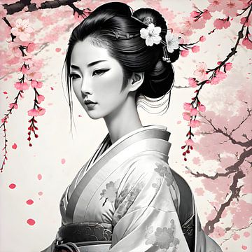 Geisha Blossom by FoXo Art