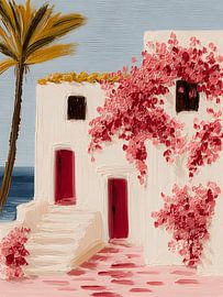 Ibiza villa with bougainvillea by Gypsy Galleria