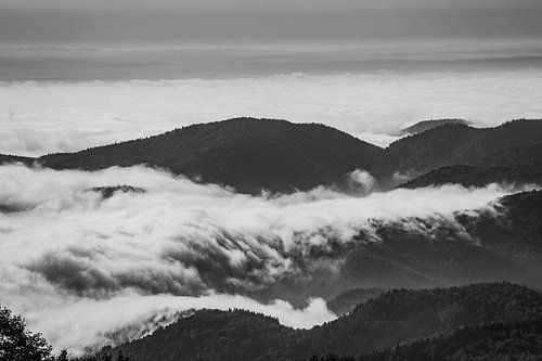 Couverture nuageuse dans les Vosges en France