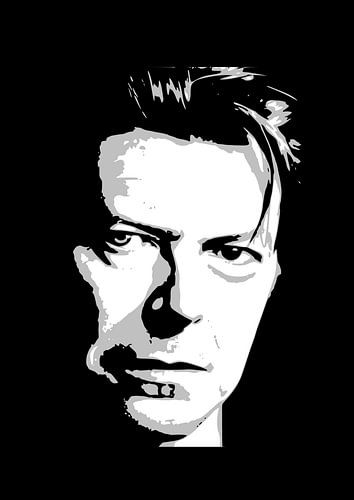 David Bowie in Schwarz-Weiß