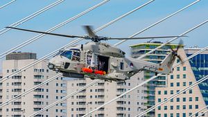 NH-90-Hubschrauber während der Welthafentage 2025.