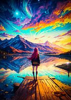 Anime-Stil Szenerie Landschaft