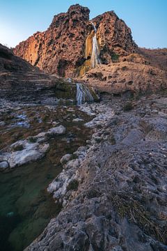 Wadi Darbat waterval bij Salalah in Oman van Jean Claude Castor