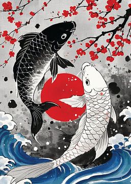 Harmony of Koi and Elements by Faqih Akbar