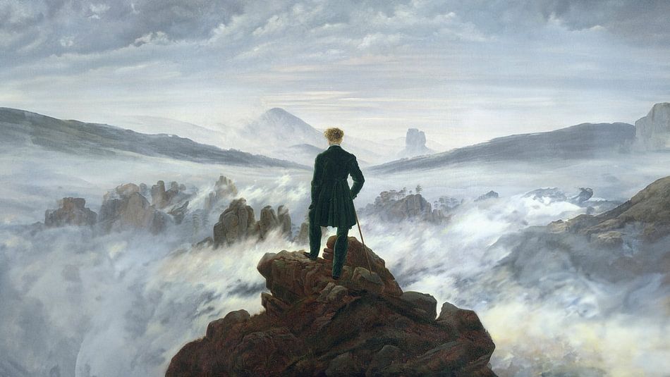 Der Wanderer Ber Dem Nebelmeer Caspar David Friedrich Breite Version Von Masters Revisited