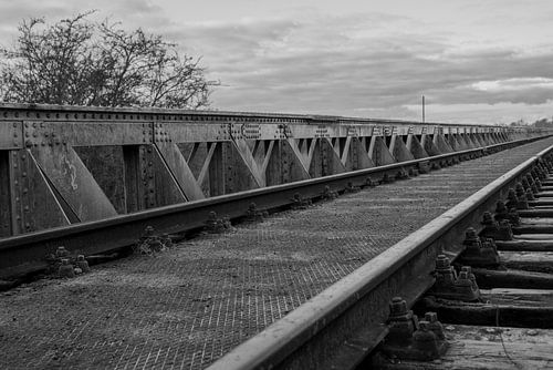 Moerputten Brücke Schwarz und Weiß
