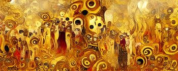 Purgatory in the style of Gustav Klimt
