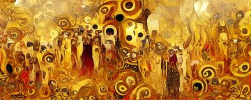 Het Vagevuur in de stijl van Gustav Klimt van Whale & Sons.