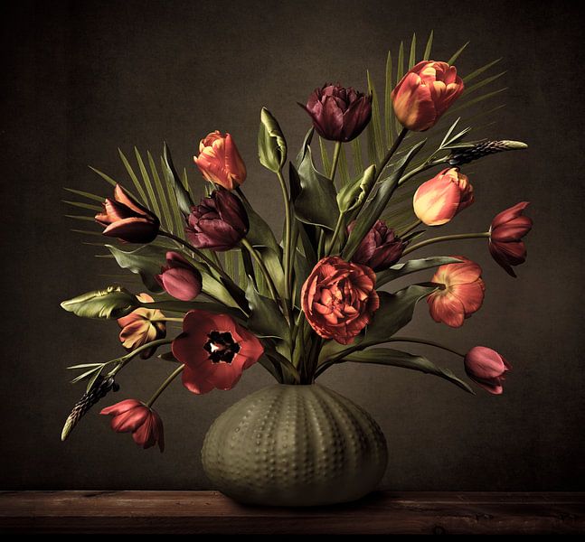 Flowers Still Life Tulip Mix by Petri Vermunt on canvas, poster