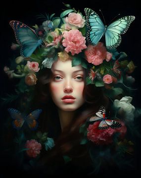 Butterfly Girl: A Symphony of Nature and Beauty by OEVER.ART