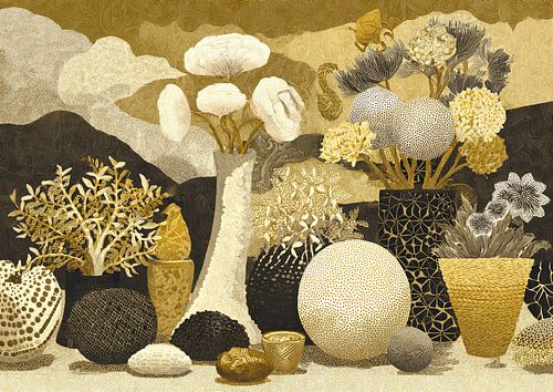 Flower Vases by Eye catching paintings