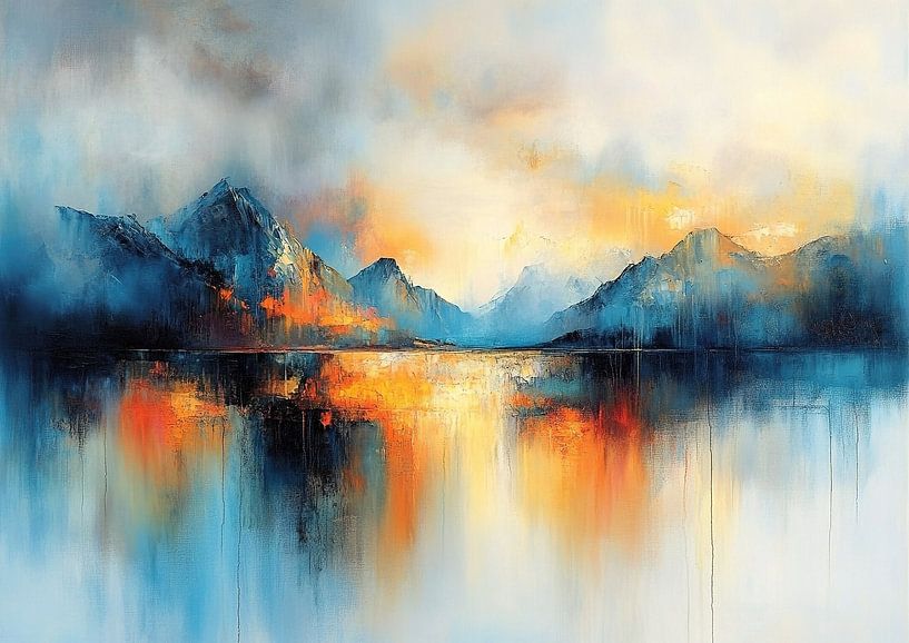 Norwegian Landscape | Whisper of the Northern Sky by Abstract Painting