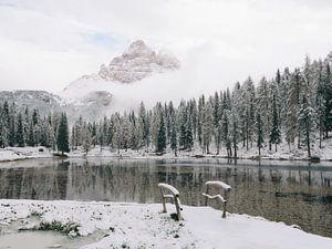 Lake Antorno with Tre Cime di Lavaredo