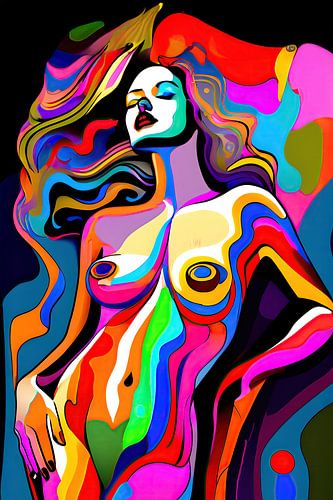 artistiek naakt vrouw