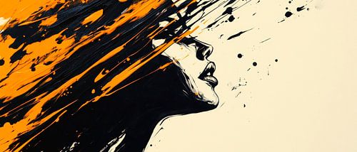 Explosie van kleuren: Vrouwenportret