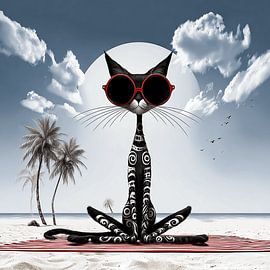 Cool Cat on the Beach