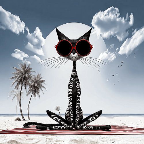 Cool Cat on the Beach