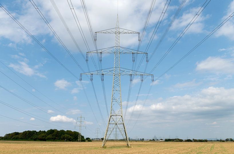 Electriciteitsmasten Hessen van Richard Wareham