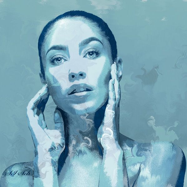 Woman in Blue von Chetouka