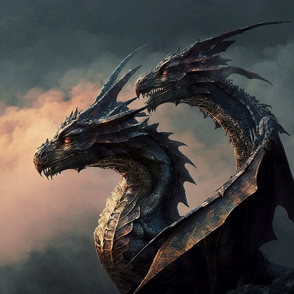 Zwei Drachen von Harvey Hicks