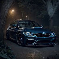 BMW 3 in het donker